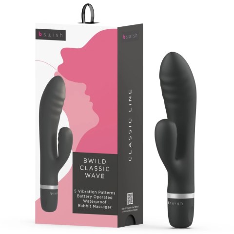 B Swish Bwild Classic Wave Black - silikonowy model z podwojnym systemem wibracji B Swish