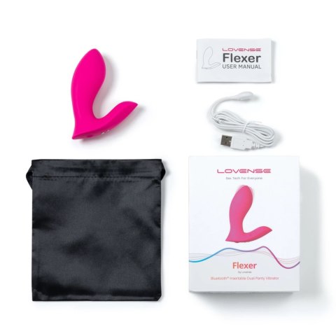 Lovense Flexer - Podwojny wibrator noszony, sterowany aplikacją, IPX7 Lovense