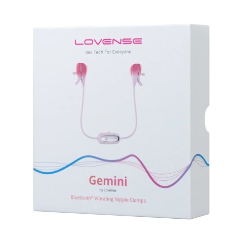 Lovense Gemini - Zaciski wibrujące na piersi sterowane aplikacją IPX6 Lovense