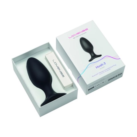 Lovense Hush 2 L 57 mm - zdalna wibrująca zatyczka, Bluetooth, czarna Lovense