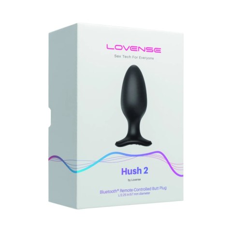 Lovense Hush 2 L 57 mm - zdalna wibrująca zatyczka, Bluetooth, czarna Lovense