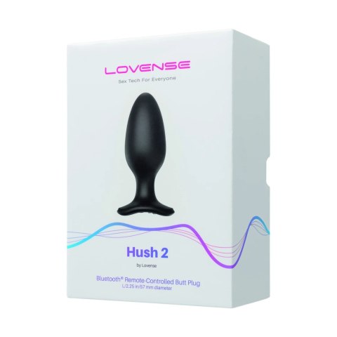 Lovense Hush 2 L 57 mm - zdalna wibrująca zatyczka, Bluetooth, czarna Lovense