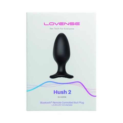 Lovense Hush 2 L 57 mm - zdalna wibrująca zatyczka, Bluetooth, czarna Lovense