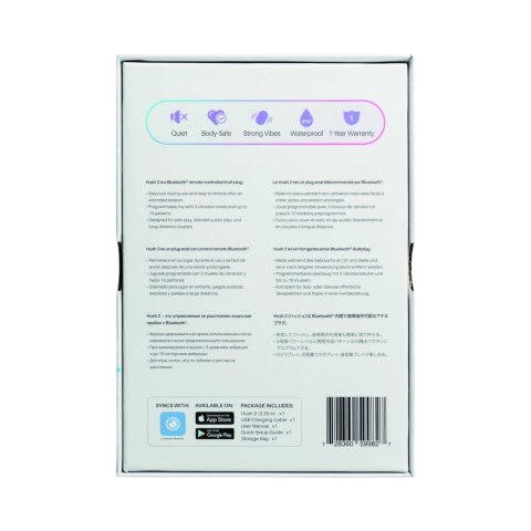 Lovense Hush 2 L 57 mm - zdalna wibrująca zatyczka, Bluetooth, czarna Lovense