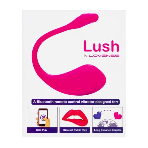 Lovense Lush 2 - Wibrujące Jajko Bluetooth z Aplikacją, Rożowe Lovense