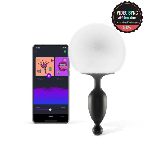 Magic Motion Bunny Tail Plug z aplikacją i wymiennym ogonkiem 13 cm Magic Motion