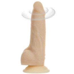 Naked Addiction Rotating & Vibrating 18cm Vanilla - silikonowy model z pilotem Naked Addiction