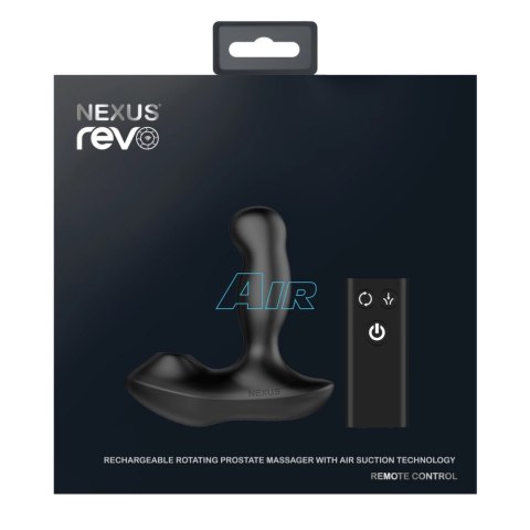 Nexus Revo Air - zaawansowany masażer prostaty z falami ssącymi, czarny Nexus