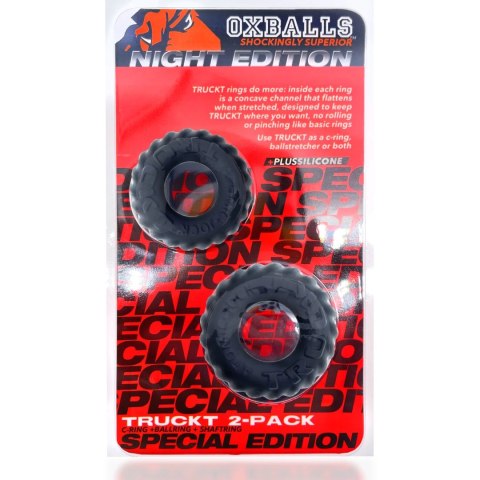 Oxballs Truckt Zestaw 2 Pierścieni Night Edition Czarny - duży i mały Oxballs