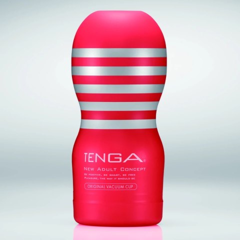 Tenga Original Vacuum Cup Medium - kompaktowa maszyna intymna, czerwona Tenga