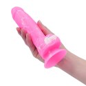 Addiction Brandon Model 19 cm Glow in the Dark Pink, silikonowy, przyssawka Addiction