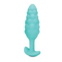 B-Vibe Texture Plug Bump Mint - wibrująca anatomiczna wtyczka silikonowa B-Vibe