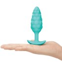 B-Vibe Texture Plug Bump Mint - wibrująca anatomiczna wtyczka silikonowa B-Vibe