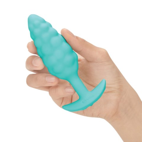 B-Vibe Texture Plug Bump Mint - wibrująca anatomiczna wtyczka silikonowa B-Vibe