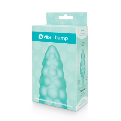 B-Vibe Texture Plug Bump Mint - wibrująca anatomiczna wtyczka silikonowa B-Vibe