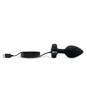 B-Vibe Vibrating Jewel Plug M/L Black Diamond - model z pilotem, 15 trybow B-Vibe