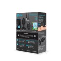 B-Vibe Vibrating Jewel Plug M/L Black Diamond - model z pilotem, 15 trybow B-Vibe