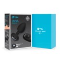 B-Vibe Vibrating Jewel Plug M/L Black Diamond - model z pilotem, 15 trybow B-Vibe