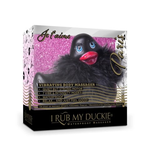 Big Teaze Toys I Rub My Duckie 2.0 Paris Black - wodoodporny masażer 7 trybow Big Teaze Toys