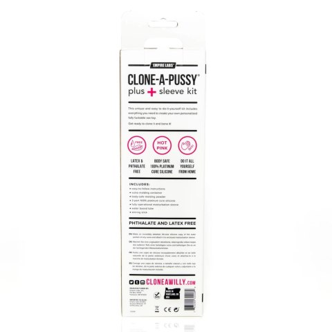 Clone-A-Pussy Plus Sleeve Kit Pink - zestaw do modelowania z wkładką Clone A Willy