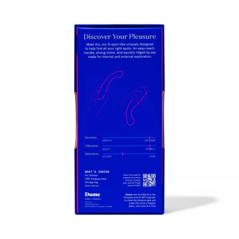 Dame Products Arc Berry - wielofunkcyjny model silikonowy, wodoodporny Dame