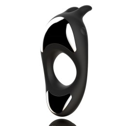FeelzToys Zeus Black - Pierścień wibrujący z podwojnym napędem, czarny FeelzToys