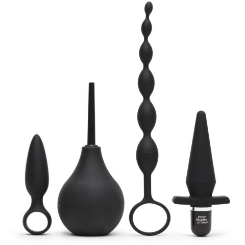 Fifty Shades of Grey Pleasure Overload Starter Kit 4-elementowy, czarny Fifty Shades of Grey