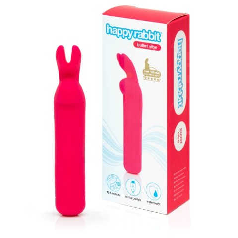 Happy Rabbit Mini Ears Bullet Pink - kompaktowy model wibrujący USB Happy Rabbit