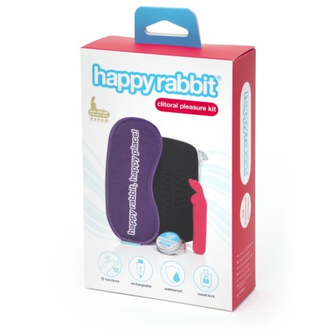 Happy Rabbit Zestaw Clitoral Kit - 4-elementowy, ładowalny, etui Happy Rabbit