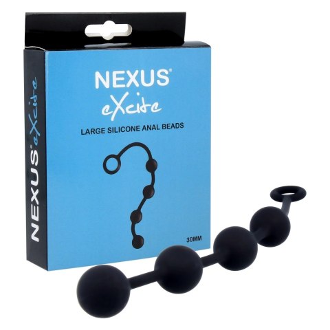Nexus Excite Large - silikonowe koraliki intymne z uchwytem 30 cm Nexus