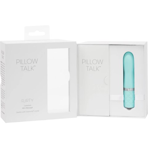 Pillow Talk Flirty model Teal z kryształkami, silikonowy, kompaktowy Pillow Talk