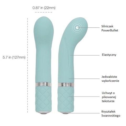 Pillow Talk Racy Teal - mini urządzenie wibrujące, silikon, 12,7 cm Pillow Talk