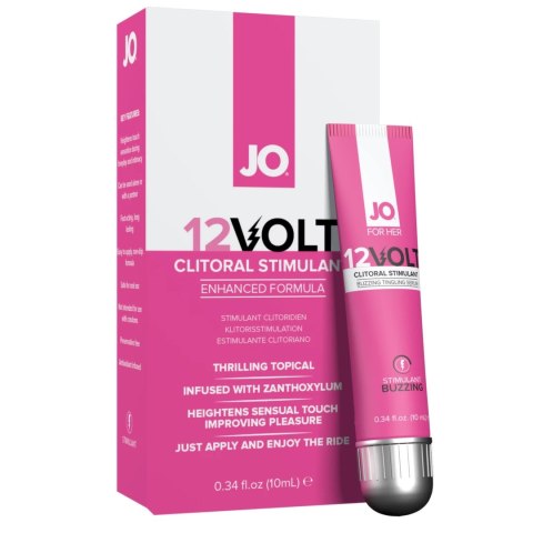 System JO Clitoral Stimulant Buzzing 12Volt żel 10 ml intensywny efekt System JO