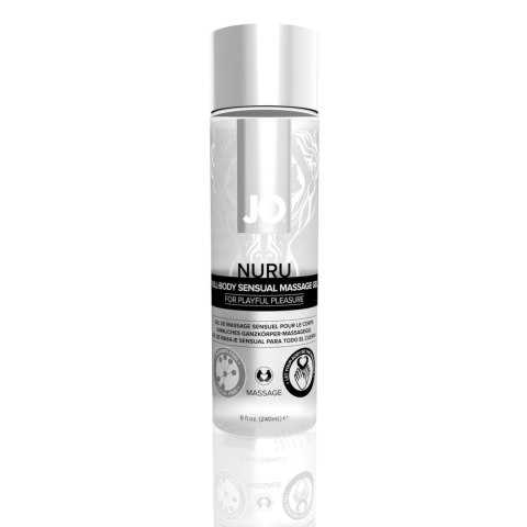 System JO Nuru Massage Gel 240 ml - żel do masażu ciała, bezzapachowy System Jo