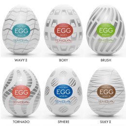 Tenga Egg Serie 3 Zestaw 6 modeli - rożnorodne tekstury, kompaktowe rozmiary Tenga
