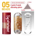 Tenga Spinner 05 Beads - system spiralnych sfer, transparentny Tenga