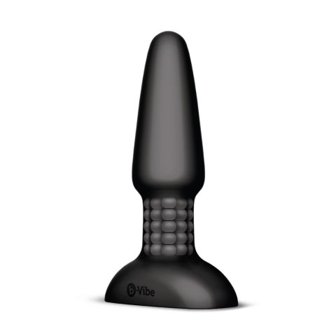 B-Vibe Rimming Plug 2 Black - bezprzewodowy system rotacyjny, silikon B-vibe