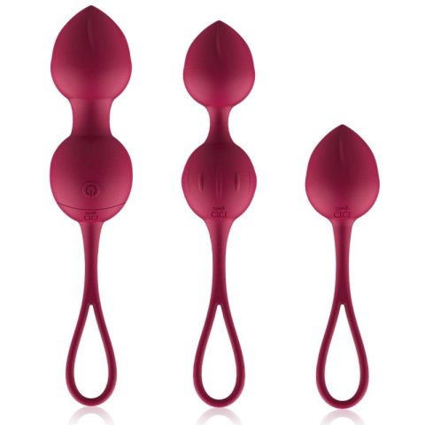 CICI Beauty Premium Zestaw 3 Kulek Kegla Wibrujących Pilot IPX7 USB CICI BEAUTY
