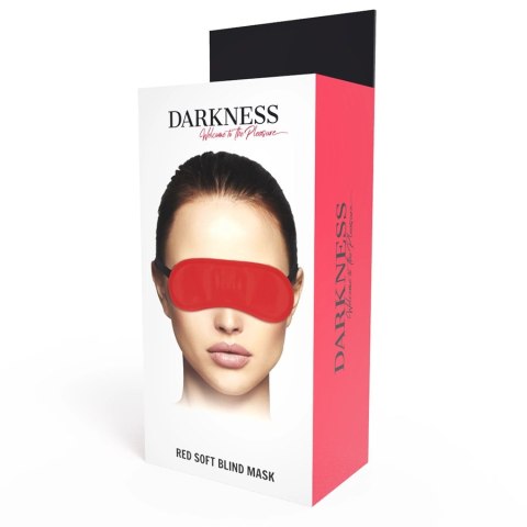 Darkness Prosta Satynowa Maska na Oczy Czerwona Regulowana DARKNESS