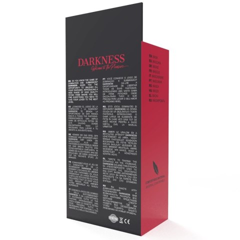Darkness Prosta Satynowa Maska na Oczy Czerwona Regulowana DARKNESS