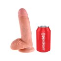 King Cock 7 Inch z Przyssawką i Elementami Modelu, kolor jasny King Cock