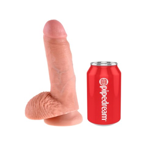 King Cock 7 Inch z Przyssawką i Elementami Modelu, kolor jasny King Cock