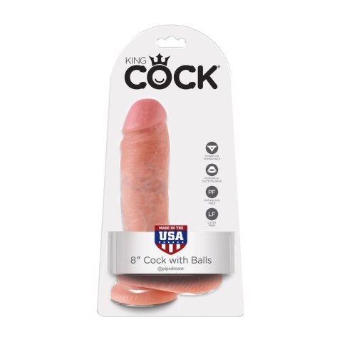 King Cock Model 8 Inch Flesh - anatomiczny model z przyssawką 20,3 cm King Cock