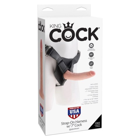 King Cock Uprząż z akcesorium 15 cm - winylowa, regulowana, USA King Cock