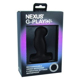 Nexus G-Play+ Large Black - Wibrujący korek anatomiczny, 6 trybow Nexus