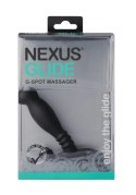 Nexus Glide Black - anatomiczny masażer prostaty z kulką stalową, 11,5 cm Nexus