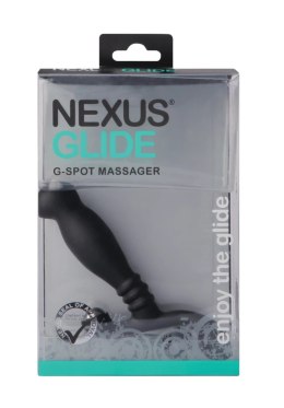 Nexus Glide Black - anatomiczny masażer prostaty z kulką stalową, 11,5 cm Nexus