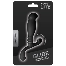 Nexus Glide Black - anatomiczny masażer prostaty z kulką stalową, 11,5 cm Nexus