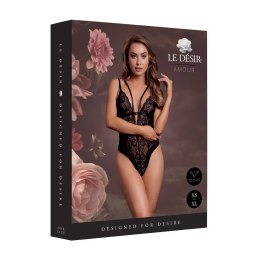Obsessive Black Lace Bodysuit z Regulacją, Model z Fiszbiny, One Size Le Désir by Shots
