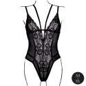 Obsessive Black Lace Bodysuit z Regulacją, Model z Fiszbiny, One Size Le Désir by Shots